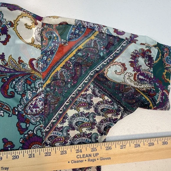 Chicos Blouse Women's Size‎ Medium (1) Geometric Lined Polyester Stretch - Picture 6 of 9